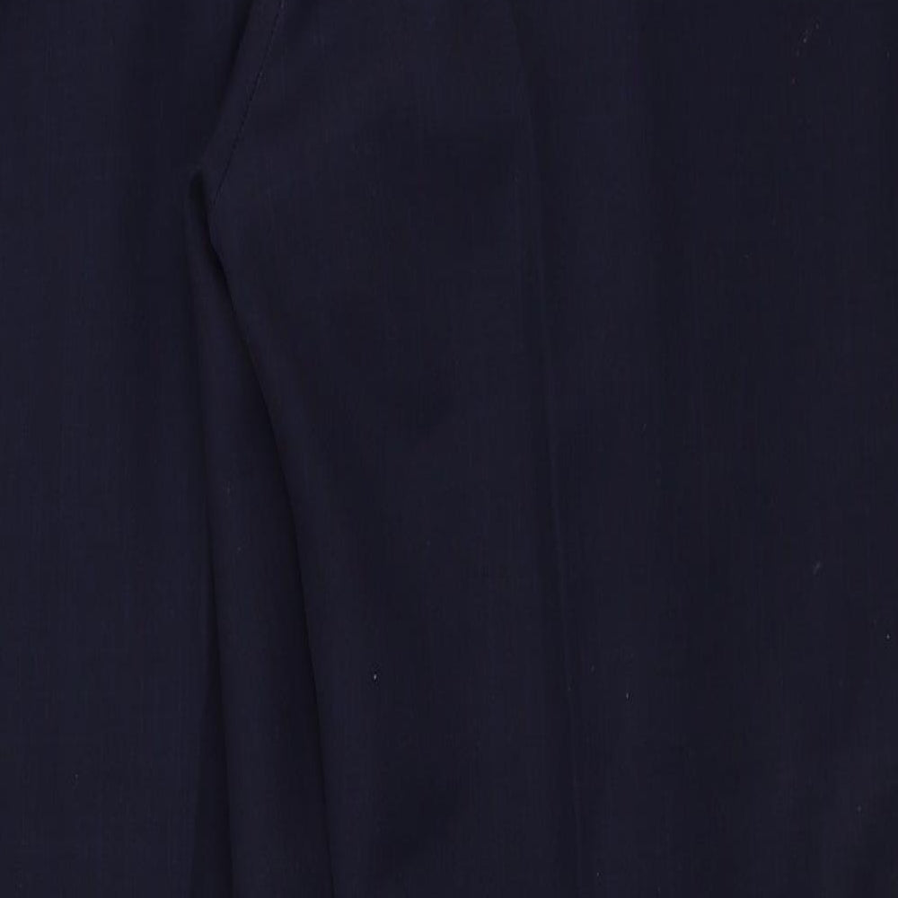 Berkertex Womens Blue Polyester Dress Pants Trousers Size 14 Regular Zip