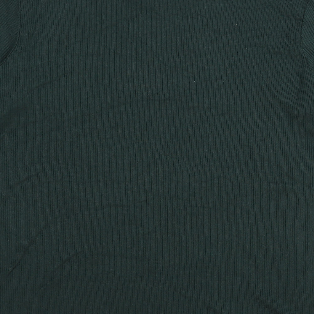 Preworn Womens Green Mock Neck Viscose Pullover Jumper Size XL