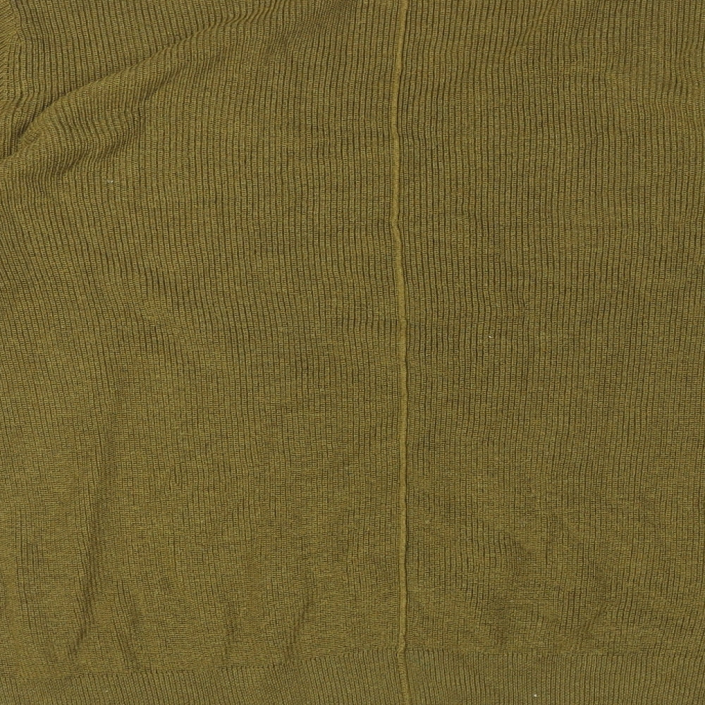 Wallis Womens Green V-Neck Polyester Pullover Jumper Size M