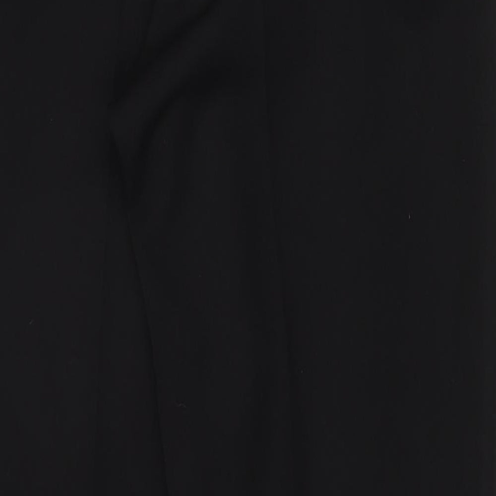 Annabelle Womens Black Polyester Trousers Size 12 Regular Zip