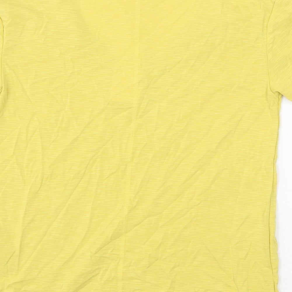 Per Una Womens Yellow Modal Basic T-Shirt Size 6 V-Neck