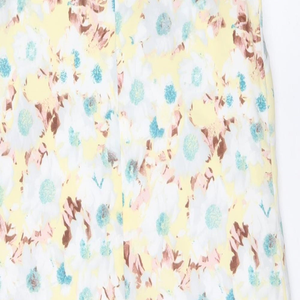 Marks & Spencer Womens Multicoloured Geometric Polyester Shift Size 12 Boat Neck Zip