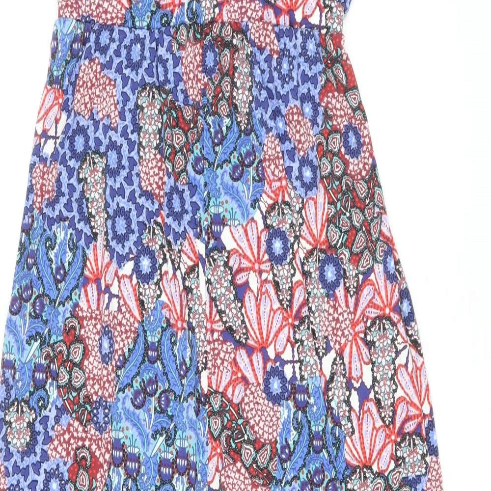 South Womens Multicoloured Paisley Polyester Maxi Size 8 Boat Neck Pullover