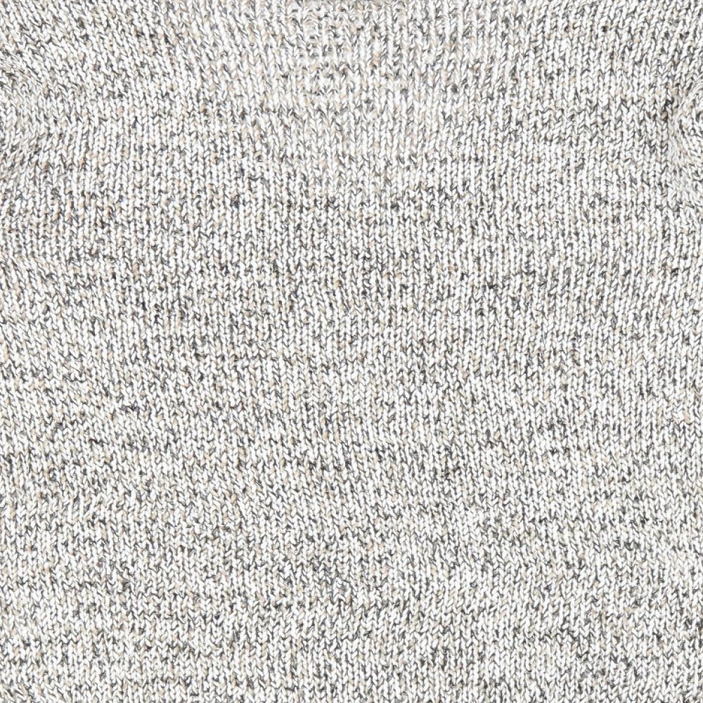 H&M Womens Beige V-Neck Cotton Pullover Jumper Size S