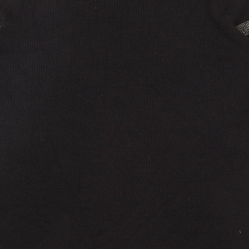 Per Una Womens Brown V-Neck Striped Acrylic Pullover Jumper Size 12