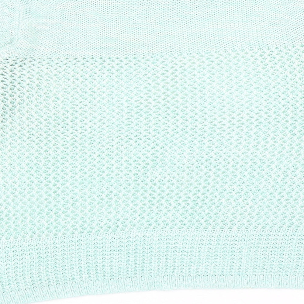 South Womens Green Roll Neck Acrylic Pullover Jumper Size 16