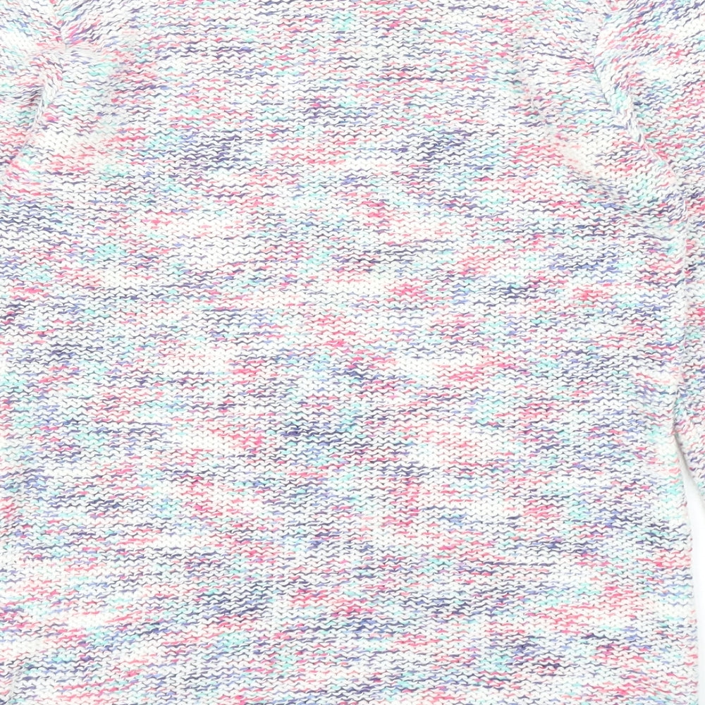 Per Una Womens Multicoloured Round Neck Acrylic Pullover Jumper Size 8