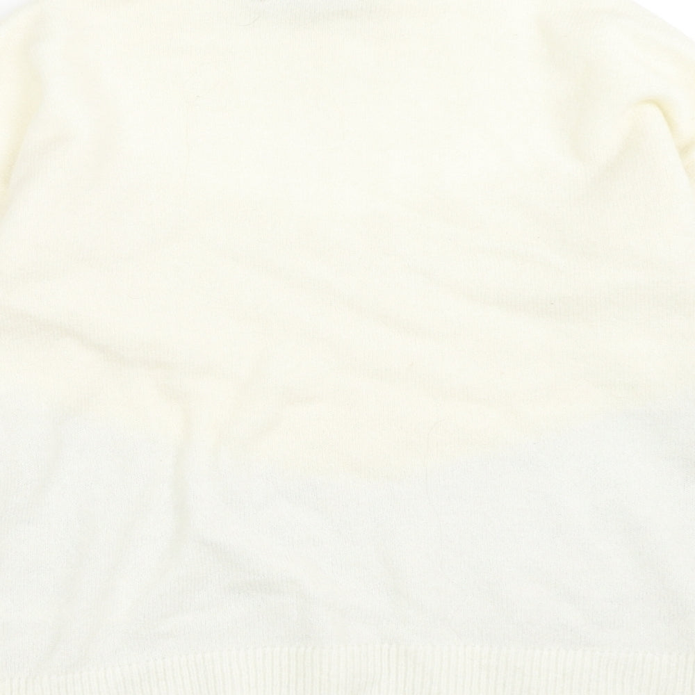 Oasis Womens Multicoloured Mock Neck Acrylic Pullover Jumper Size XS - Colourblock