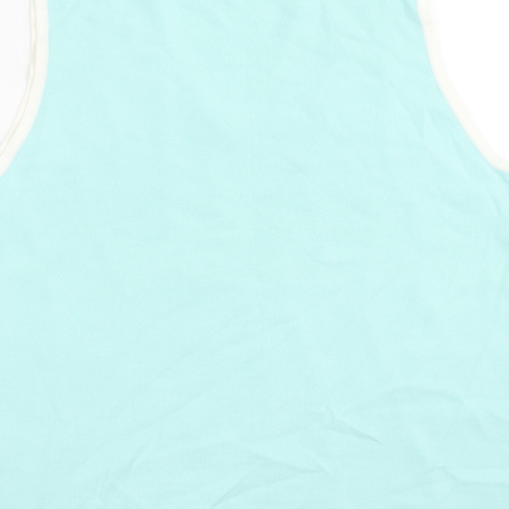 Casamia Womens Blue V-Neck Viscose Vest Jumper Size L
