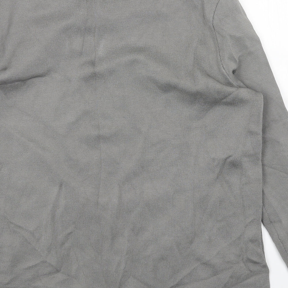 Per Una Womens Grey Viscose Basic T-Shirt Size 14 Round Neck