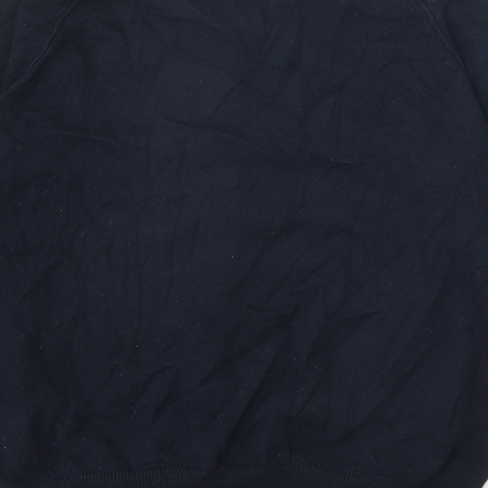 Red Herring Womens Blue V-Neck 100% Cotton Cardigan Jumper Size 10