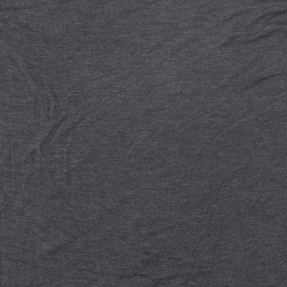 H&M Womens Grey Boat Neck Acrylic Pullover Jumper Size S
