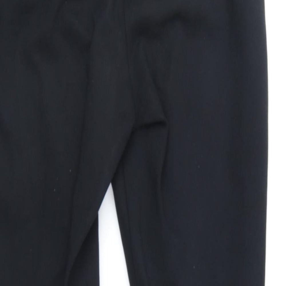 Marks and Spencer Womens Black Viscose Trousers Size 10 Regular