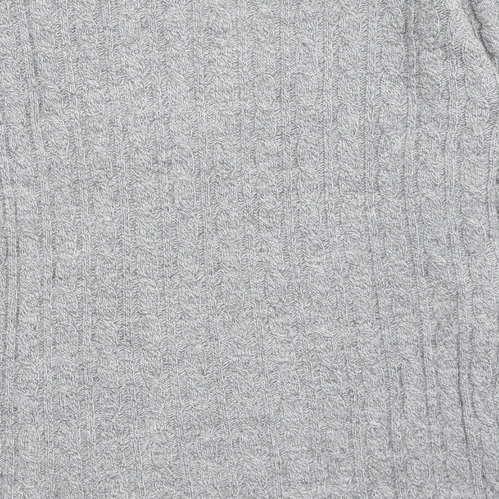 Preworn Womens Grey Round Neck Acrylic Pullover Jumper Size S