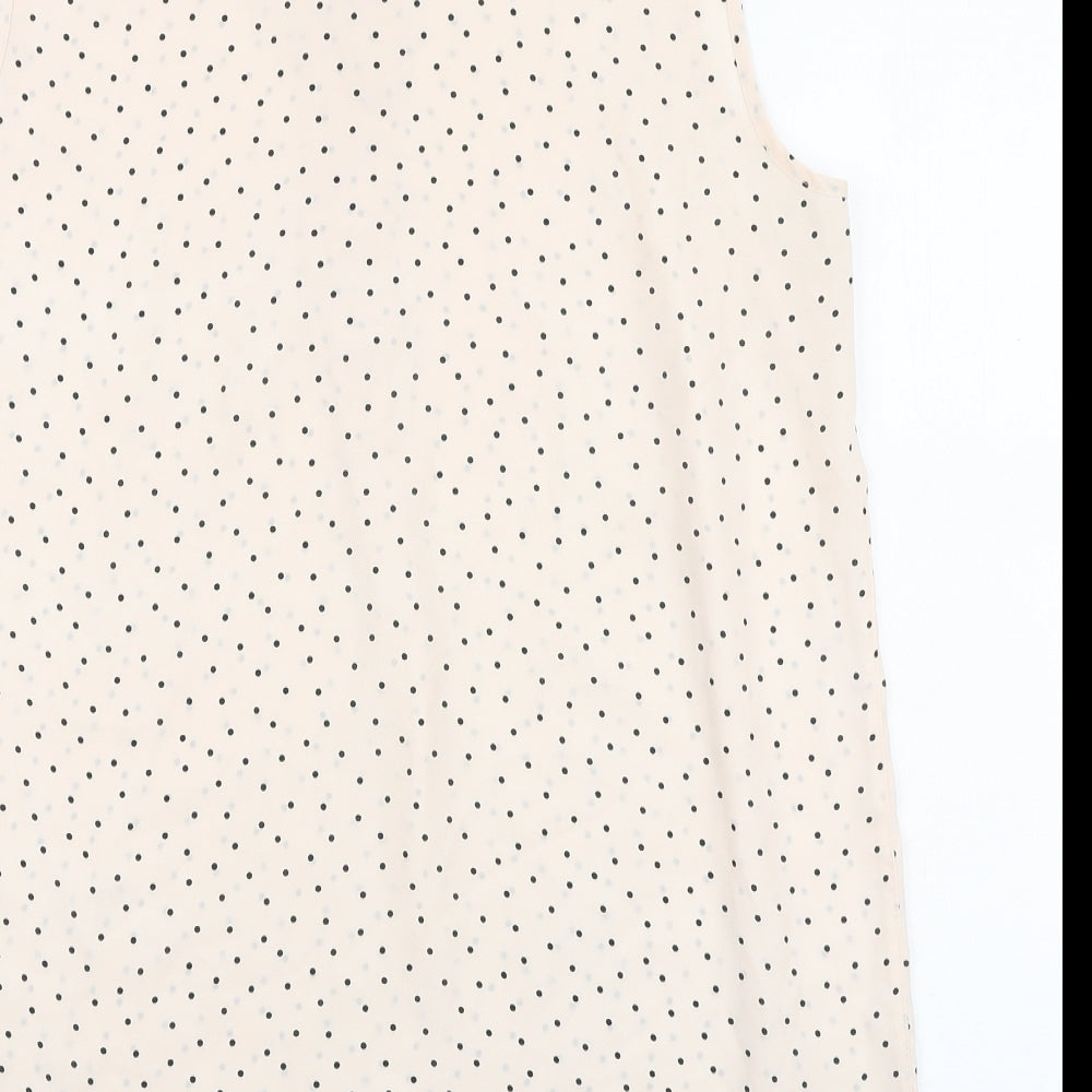 Dorothy Perkins Womens Pink Geometric Polyester Tunic Blouse Size 14 V-Neck