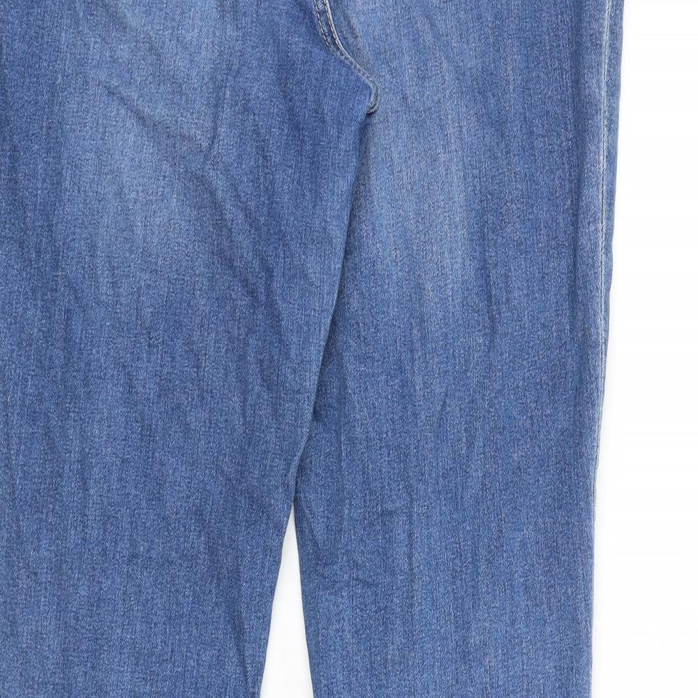 Preworn Womens Blue Cotton Skinny Jeans Size 35 in L30 in Regular Zip