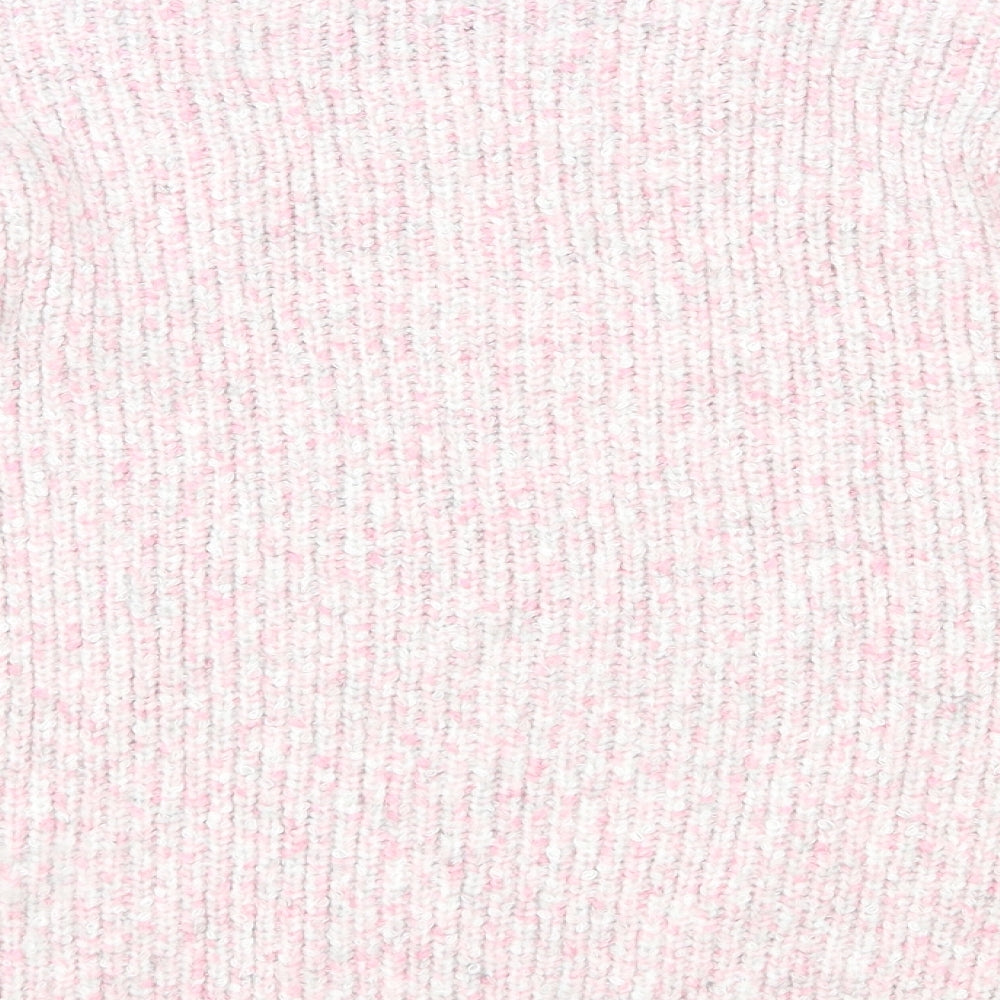 Marks & Spencer Womens Pink Round Neck Polyester Pullover Jumper Size M