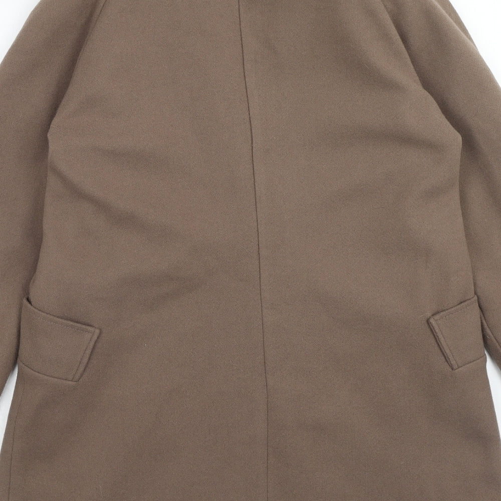 Yaweiwei Womens Brown Pea Coat Coat Size S Button