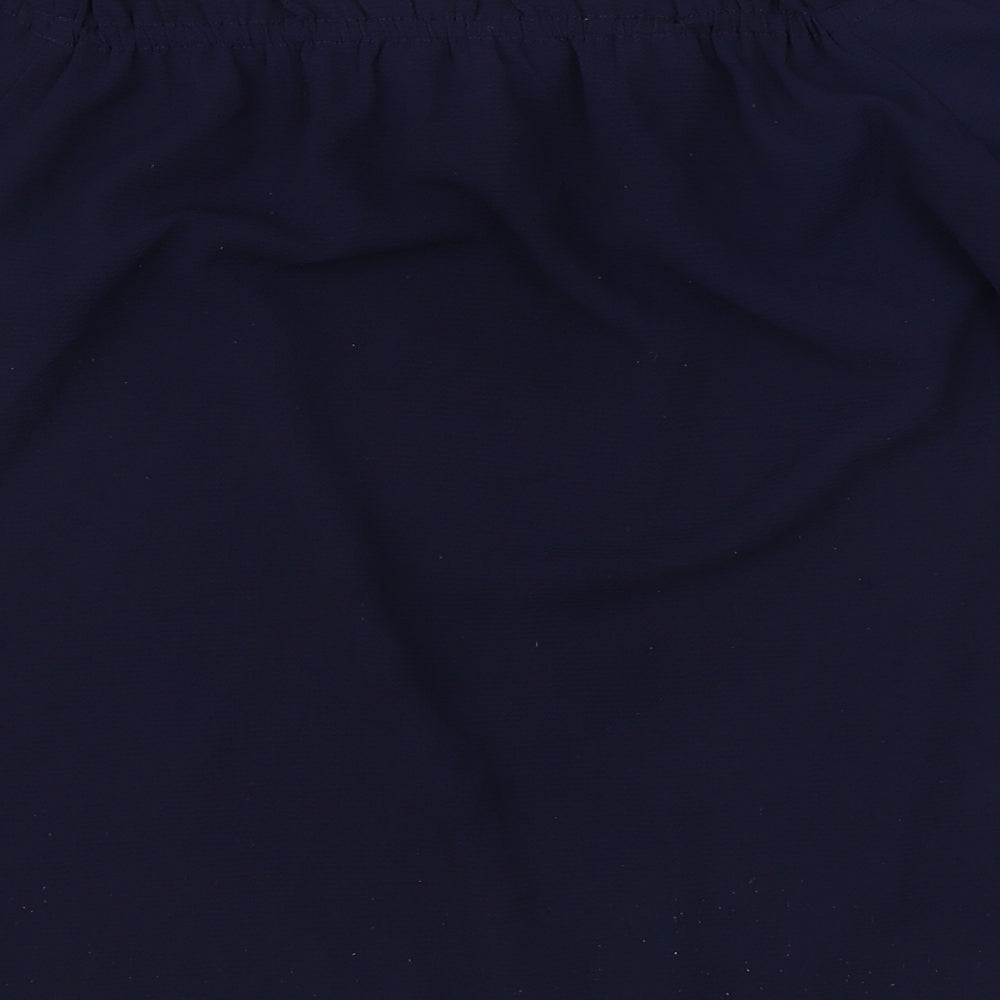 Dorothy Perkins Womens Blue Polyester Basic T-Shirt Size 16 Off the Shoulder