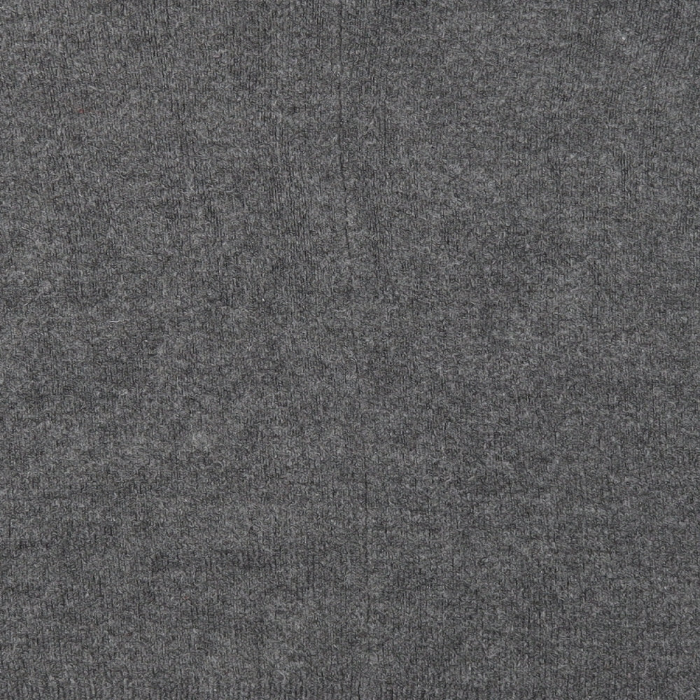 Dorothy Perkins Womens Grey V-Neck Acrylic Cardigan Jumper Size XS