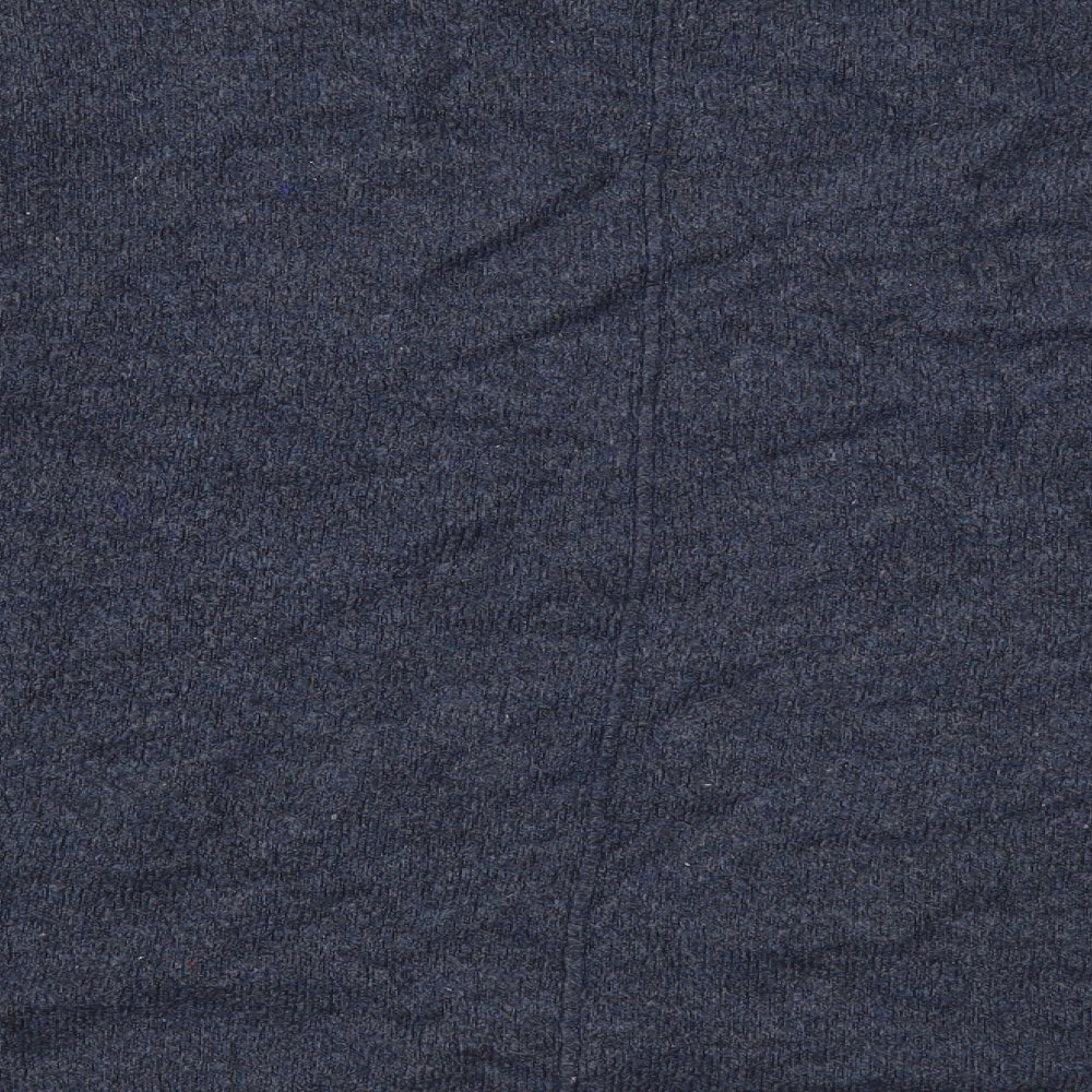 H&M Womens Blue V-Neck Acrylic Pullover Jumper Size S