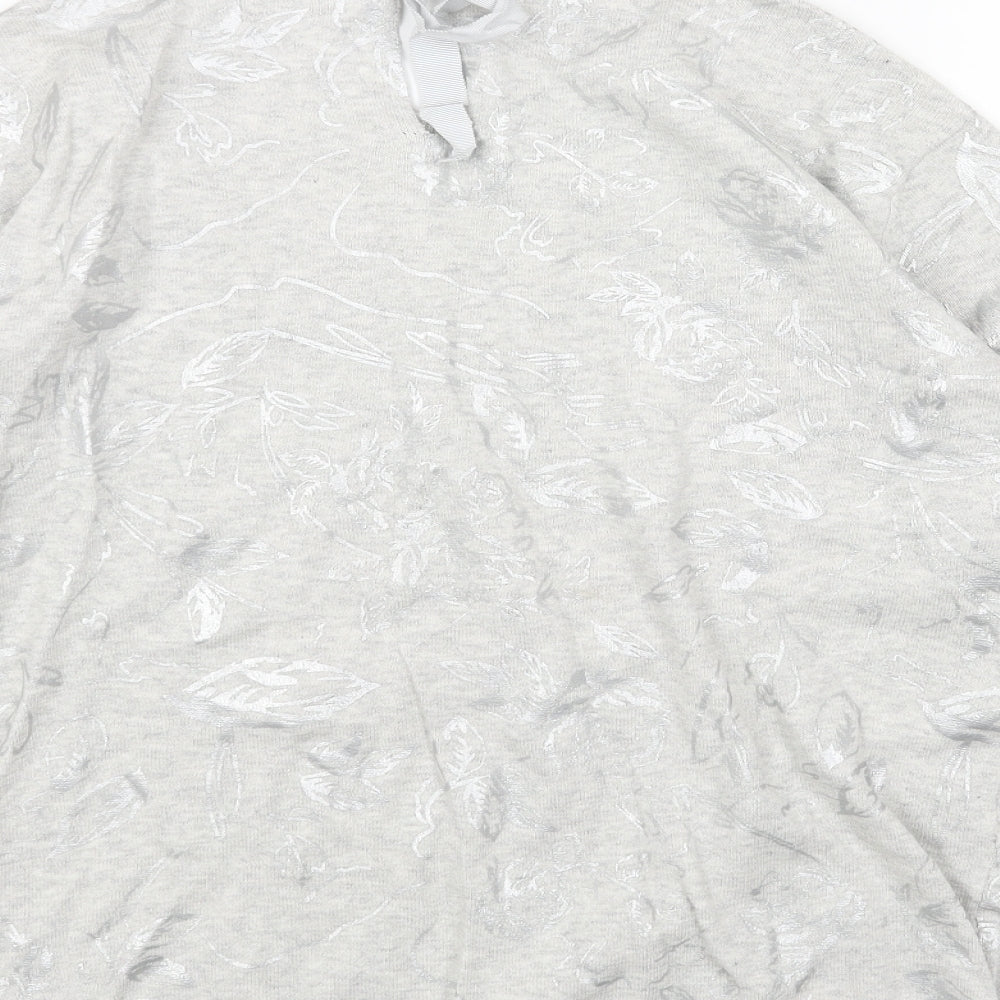 RJR.John Rocha Womens Grey Round Neck Geometric Acrylic Pullover Jumper Size 14
