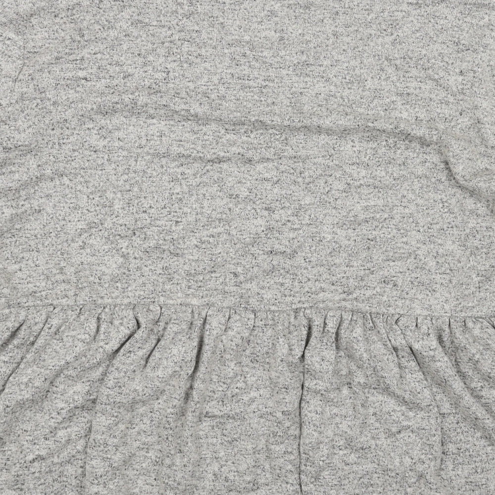 PEP&CO Womens Grey Scoop Neck Viscose Pullover Jumper Size 12 - Peplum