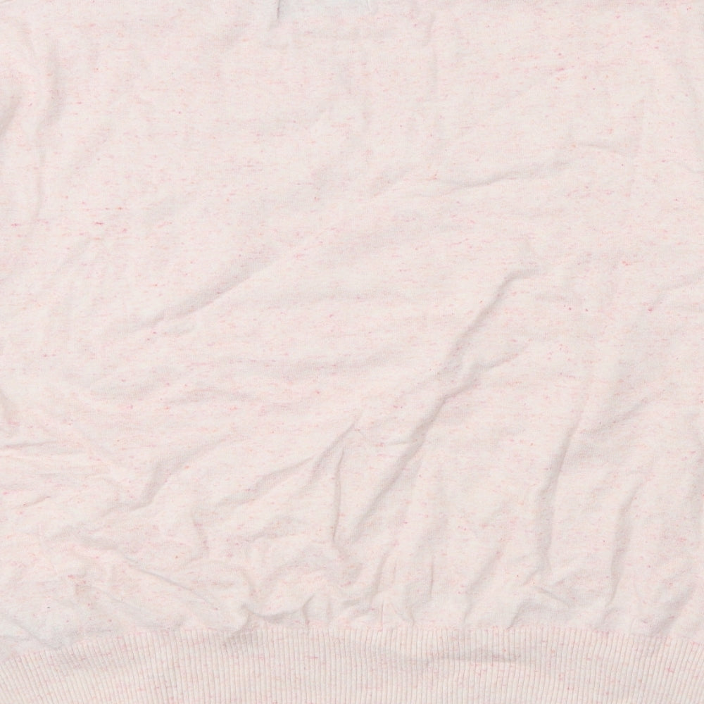 Marks & Spencer Womens Pink Round Neck Cotton Pullover Jumper Size M