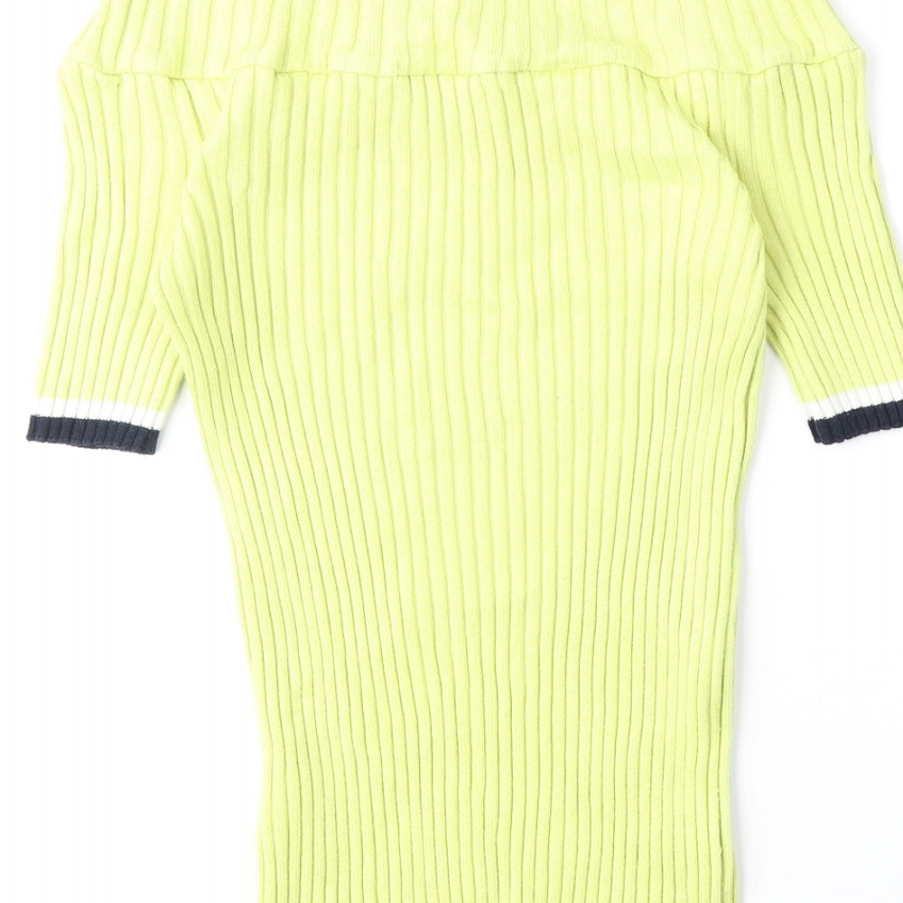 NEXT Womens Green Cotton Basic Tank Size 12 Boat Neck