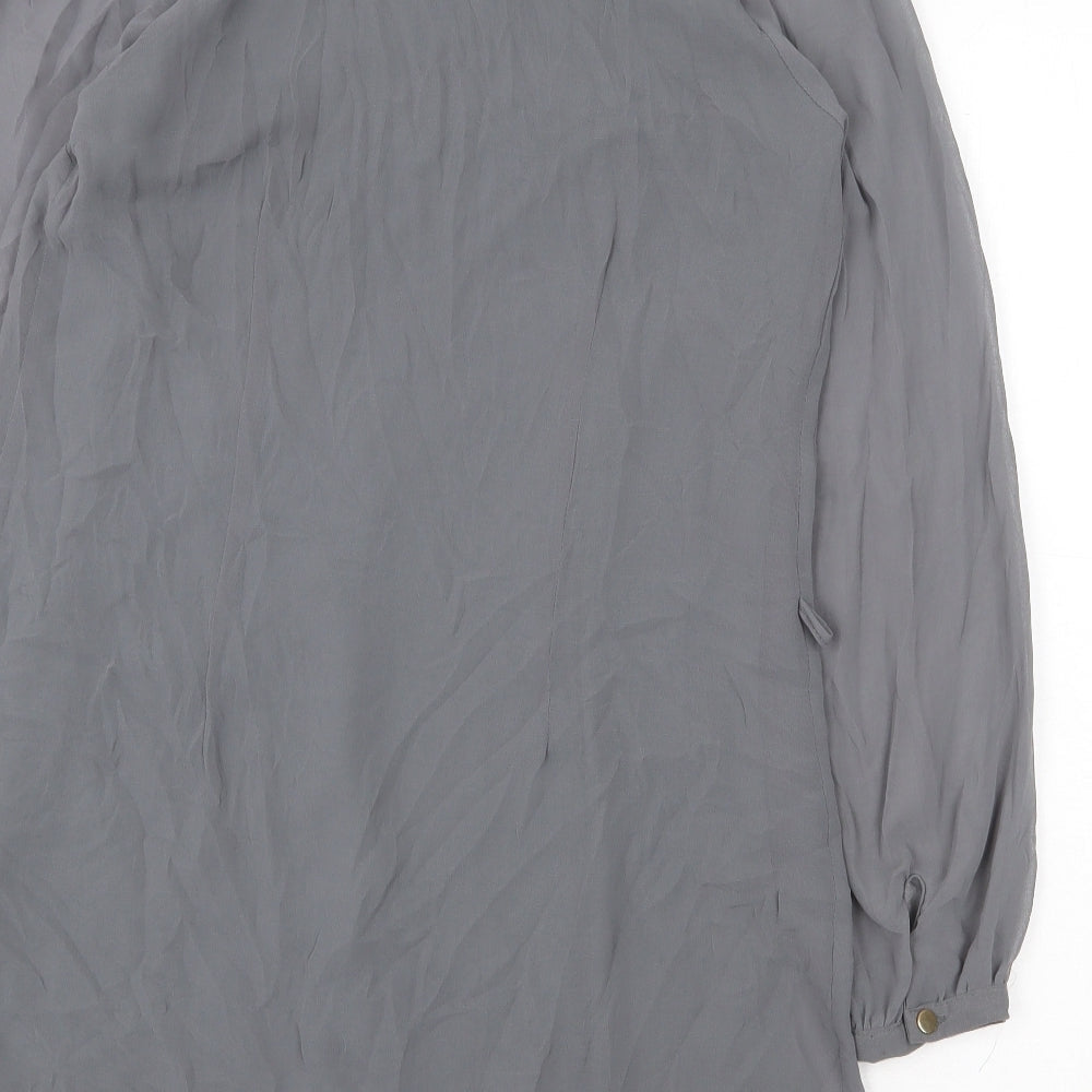 Atmosphere Womens Grey Polyester Shift Size 10 Boat Neck Pullover