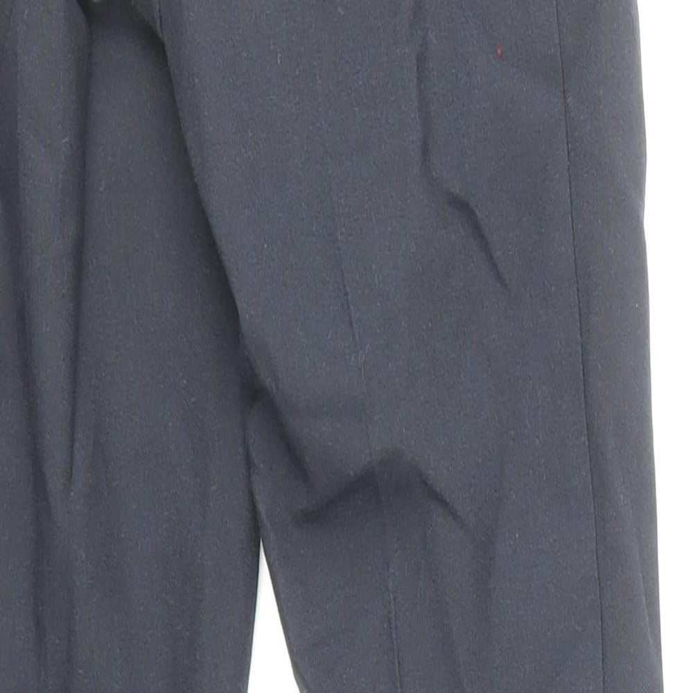 Marks & Spencer Boys Blue Polyester Dress Pants Trousers Size 7-8 Years Regular Zip