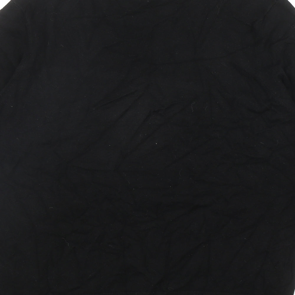 Peacocks Womens Black Round Neck Viscose Pullover Jumper Size 12