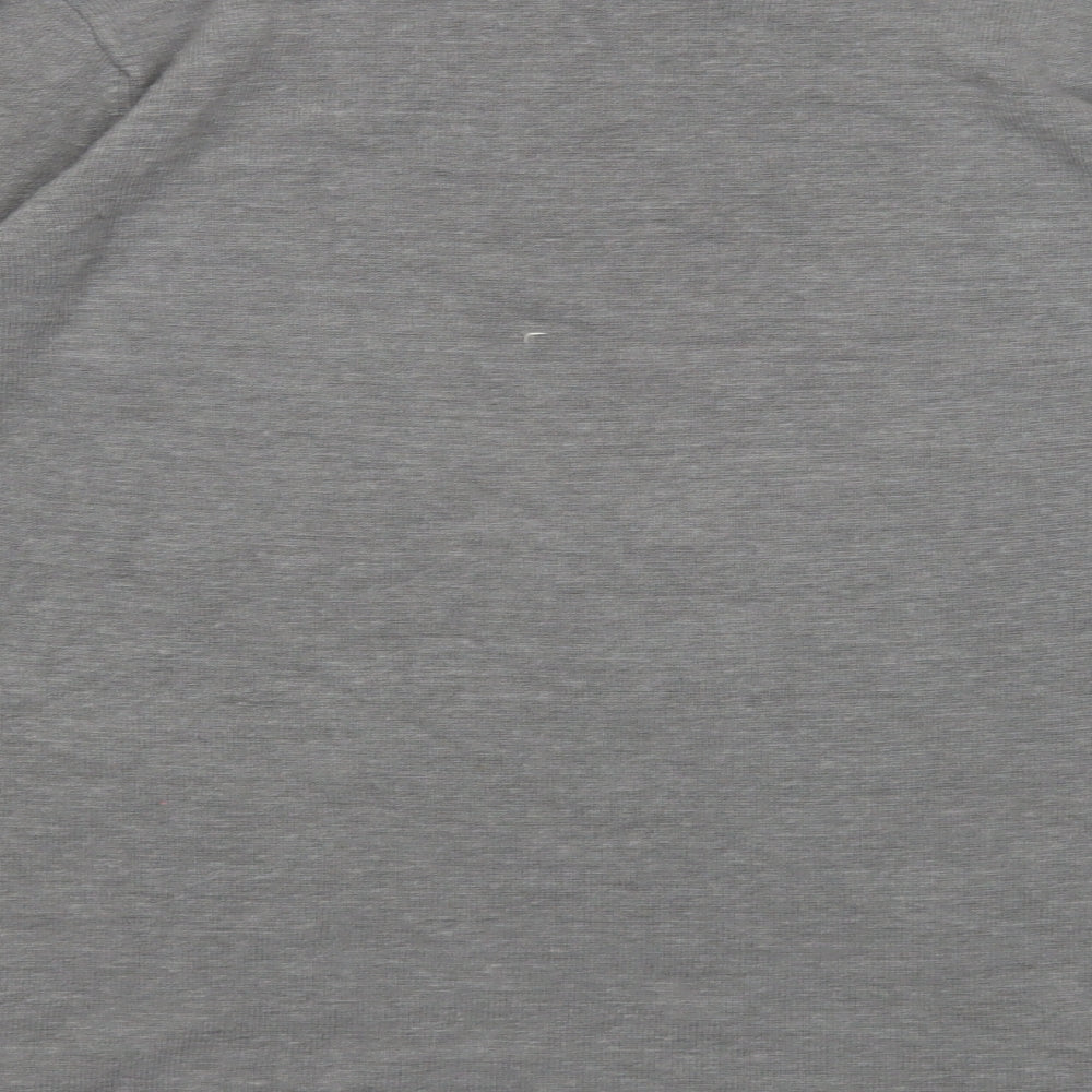 Marks & Spencer Womens Grey Mock Neck Acrylic Pullover Jumper Size 16