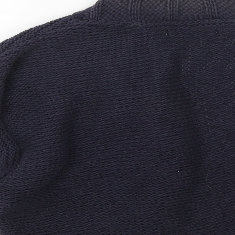 Per Una Womens Blue V-Neck Acrylic Cardigan Jumper Size 14
