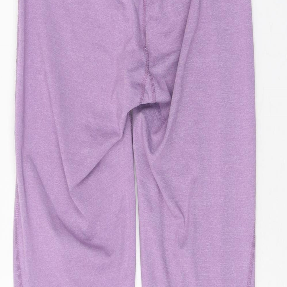 Body Womens Purple Polyester Compression Leggings Size M Regular Pullover