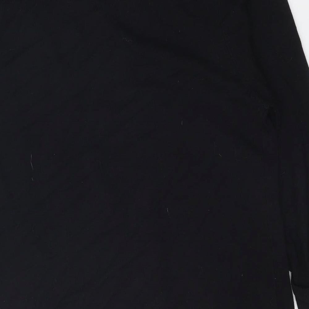 M&Co Womens Black V-Neck Viscose Cardigan Jumper Size M