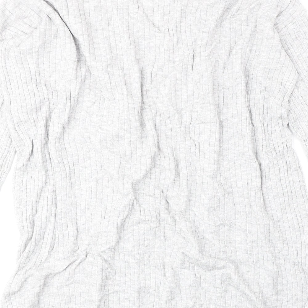 Matalan Womens Grey V-Neck Viscose Cardigan Jumper Size M