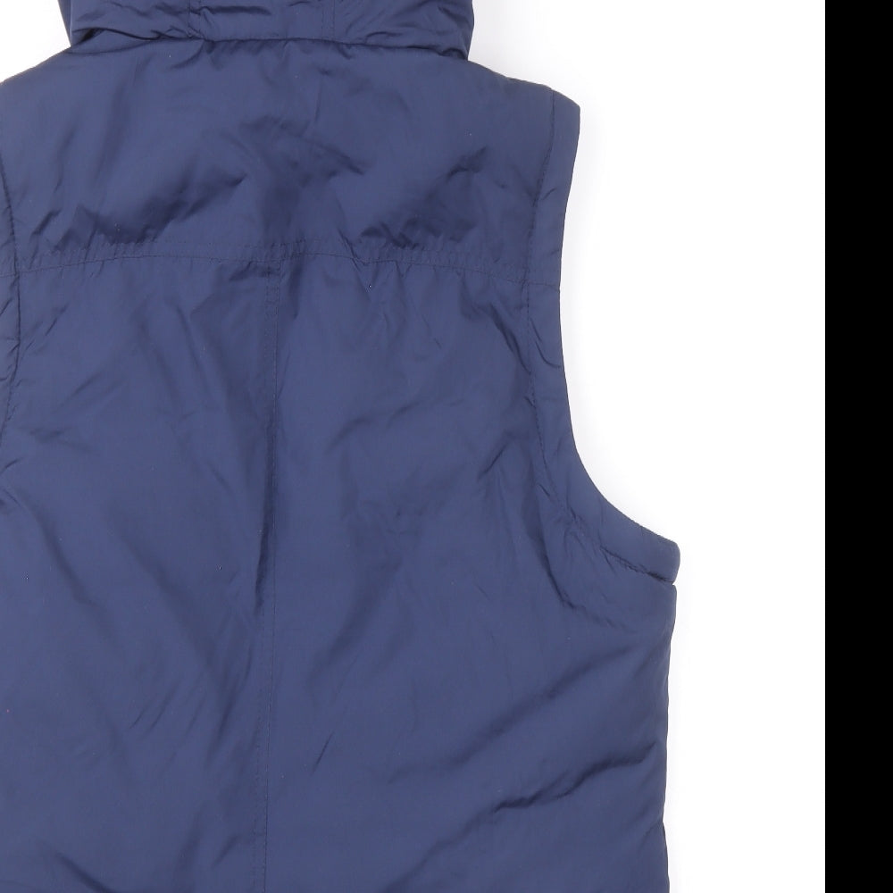 Gap Mens Blue Gilet Waistcoat Size L Zip