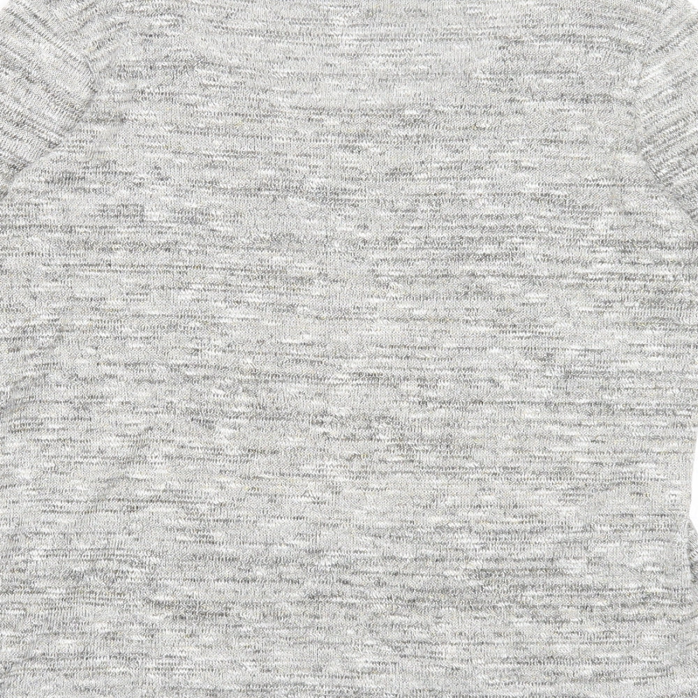 New Look Womens Grey Roll Neck Acrylic Pullover Jumper Size 8