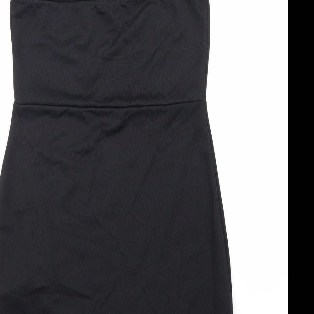 I SAW IT FIRST Womens Black Polyester Mermaid Size 12 Halter Button