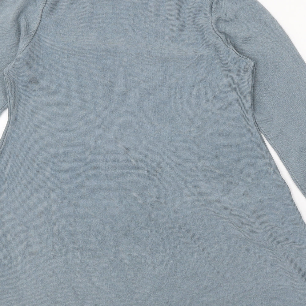 Marks & Spencer Womens Blue Round Neck Acrylic Pullover Jumper Size 8