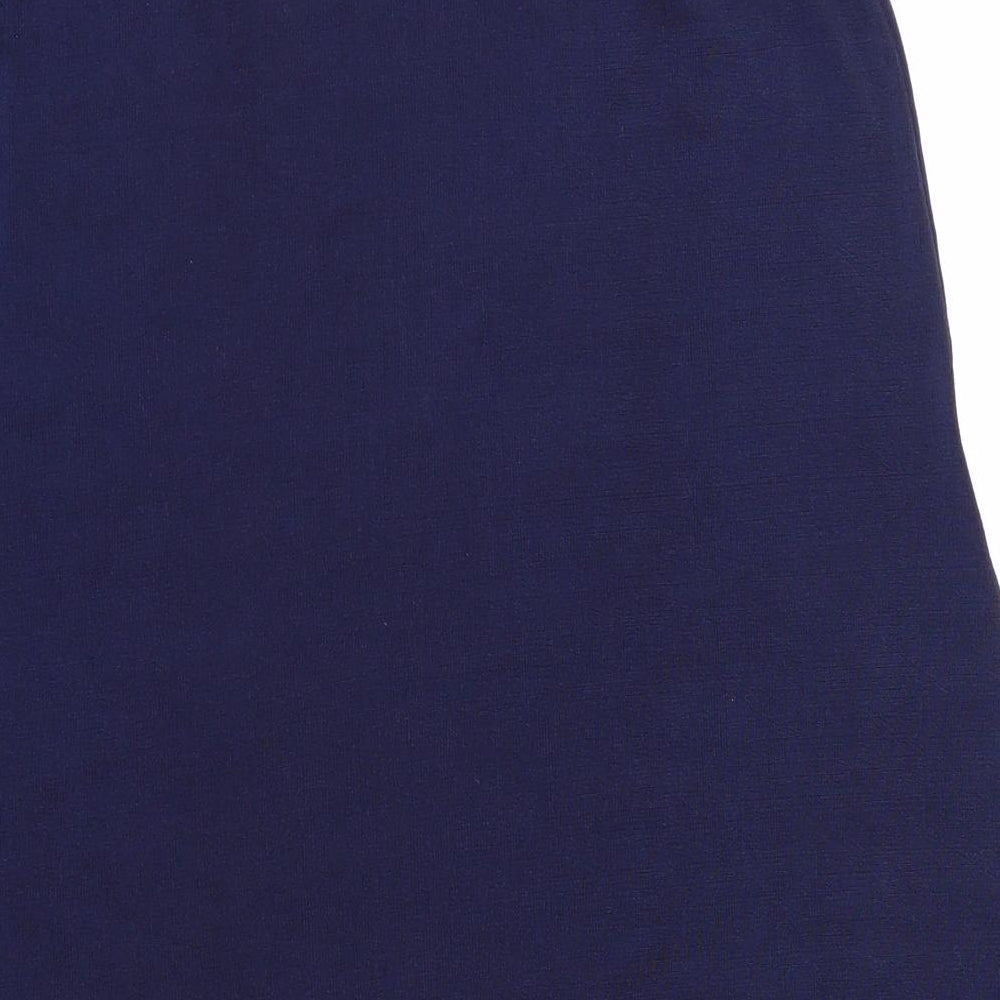 Preworn Womens Blue Polyester A-Line Skirt One Size