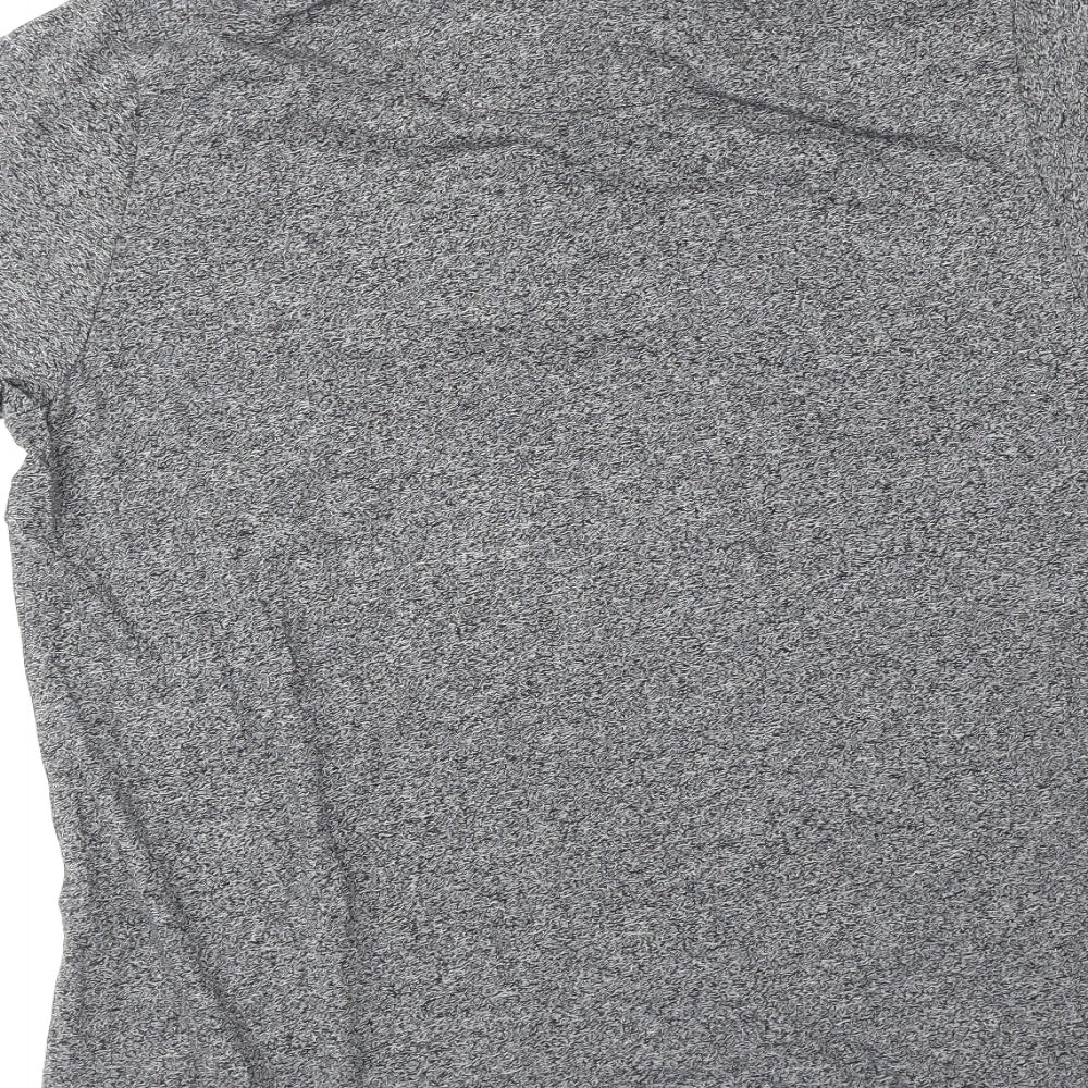 Authentic Mens Grey Cotton Polo Size L Collared Pullover