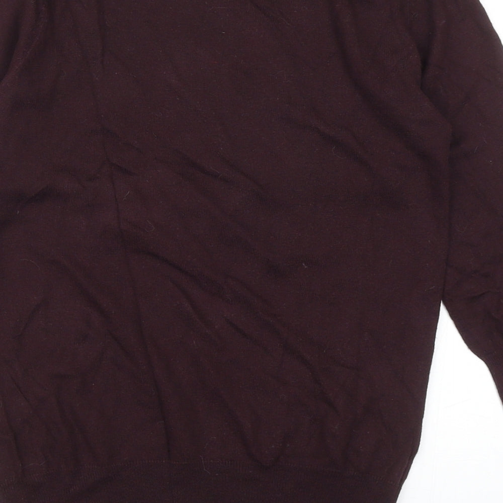 NEXT Womens Purple Round Neck Cotton Pullover Jumper Size 6 - Hearts