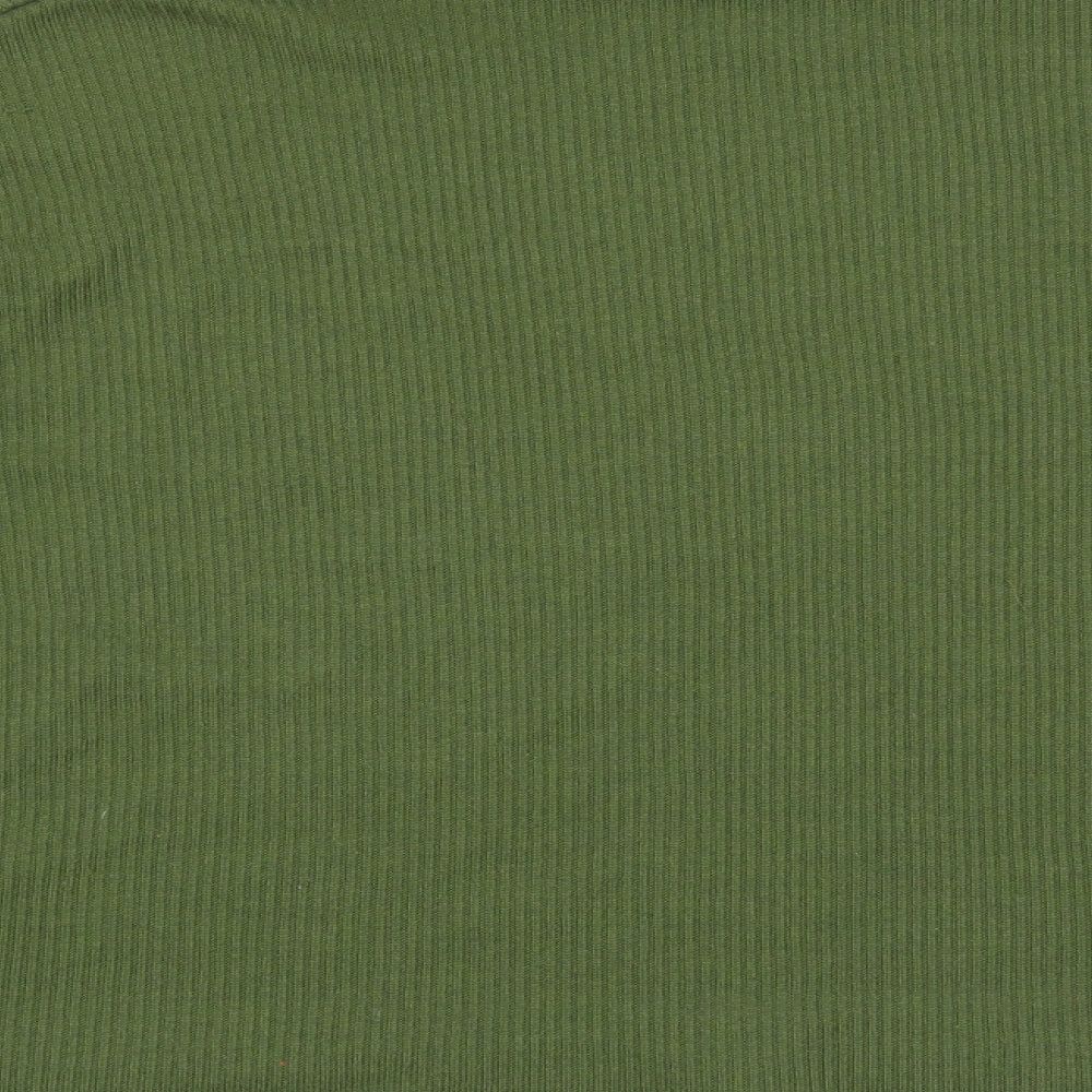 Divided Womens Green Mock Neck Polyester Pullover Jumper Size XS