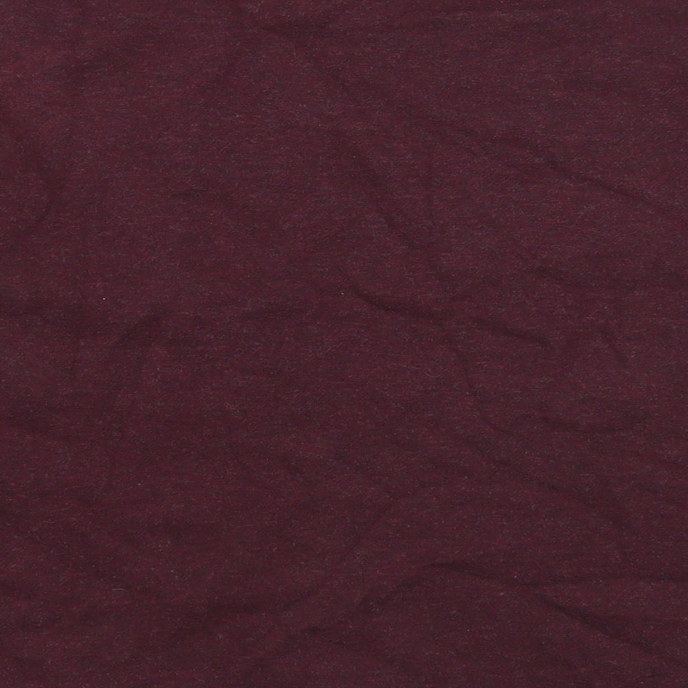 Amisu Womens Purple Round Neck Cotton Pullover Jumper Size XL
