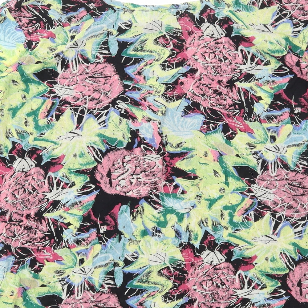 French Connection Womens Multicoloured Floral Viscose Basic Blouse Size S Boat Neck