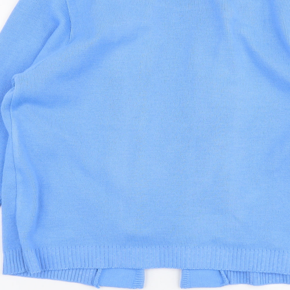 Pure&Natural Womens Blue V-Neck Acrylic Cardigan Jumper Size M