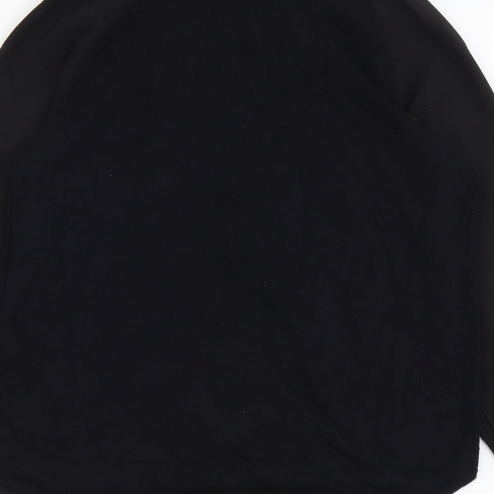 Great Plains Womens Black Round Neck Viscose Pullover Jumper Size XS - Collar