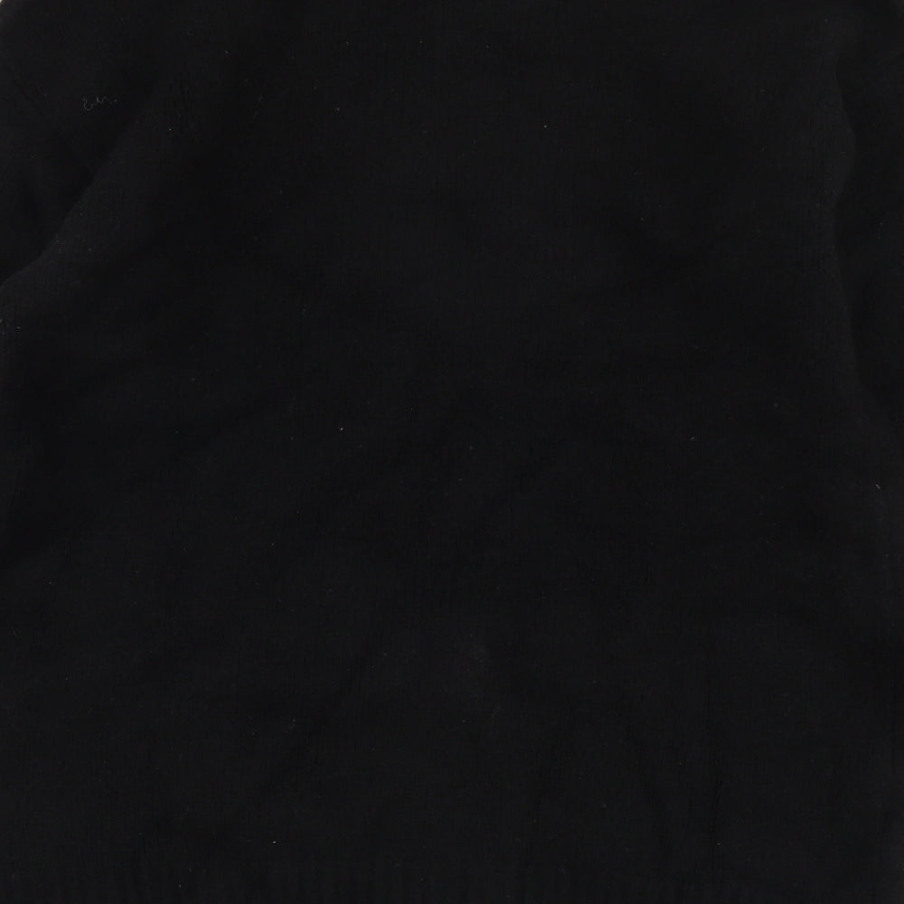 Bershka Womens Black Mock Neck Acrylic Pullover Jumper Size XS
